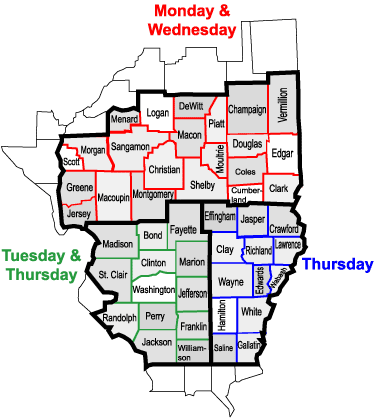 The Y-Yard Delivery Area Map